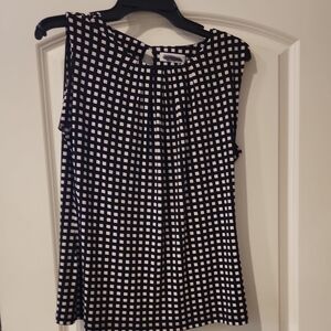Black and White Checkered Women's Top